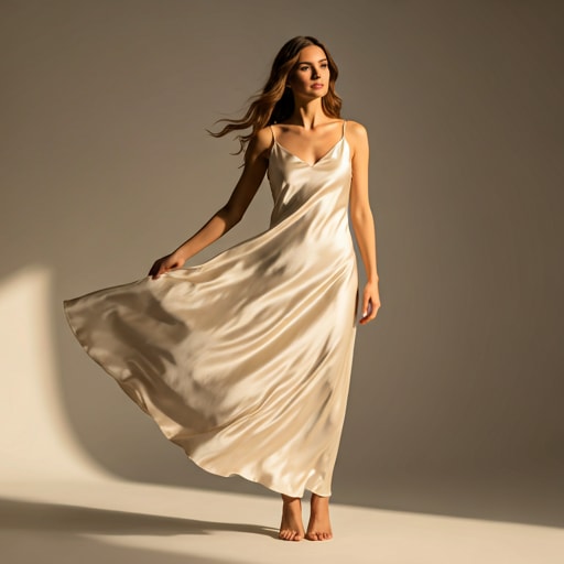 Silk slip dress studio